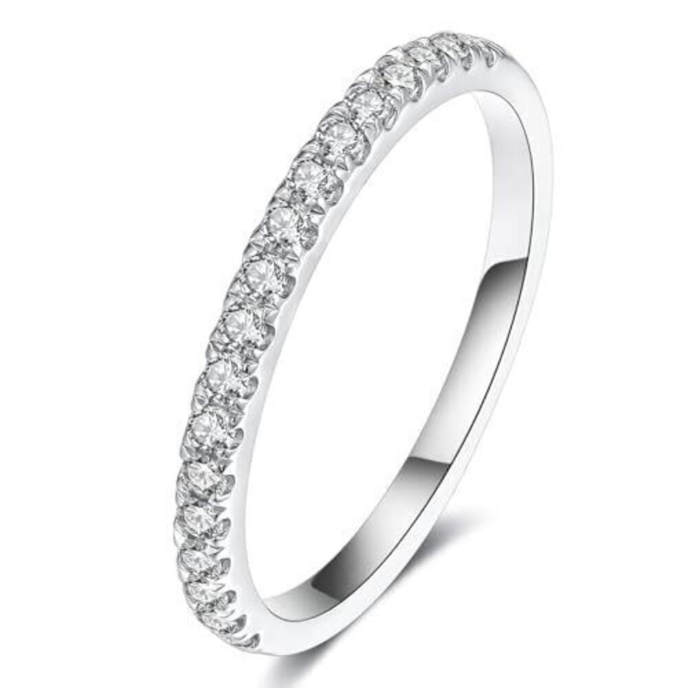 8265 Lab Grown Diamond Wedding Bands , 0.3 Carat Eternity Rings in 18K